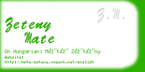 zeteny mate business card